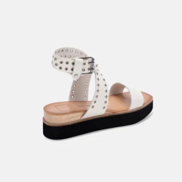 Free People Dolce Vita Panko Stud Sandals Strappy White Leather US 9 NWOB - Picture 5 of 11